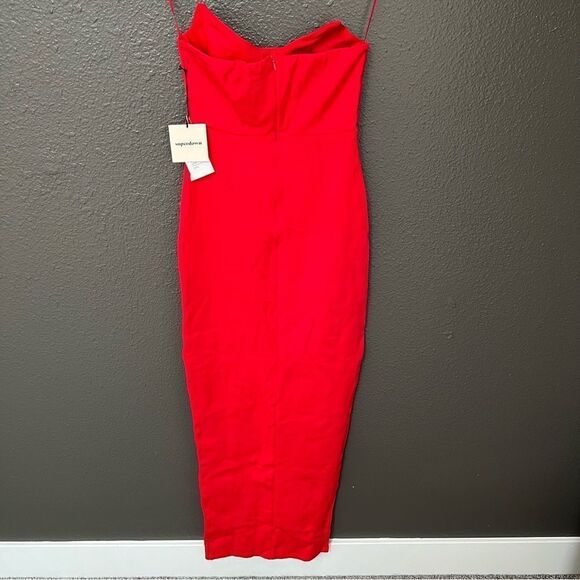 NWT Revolve x Superdown Loraine Slit Maxi Dress in Red | size XS - Picture 6 of 9